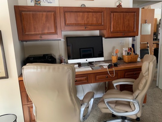 Madison, NH--Cherry Desk with Glazed Doors