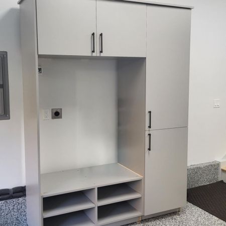 Wolfewboro NH Garage Bench and Cabinet.jpg